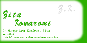 zita komaromi business card